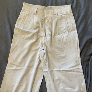 Everlane - Cream Wide Leg Trouser - Size 8 Short